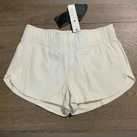 Rails Off White Lambskin Shorts Size S